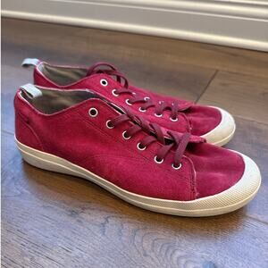 Palladium Wander Suede Low Top Lace Up Trainer Sneaker Red Women's Size US 9